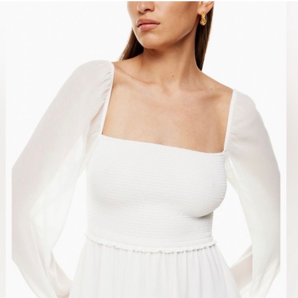 Wilfred white chiffon dress